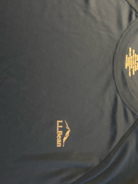 L.L. Bean Men's Short-Sleeve Performance Shirt - Blue with Navy Panels - Picture 2 of 4